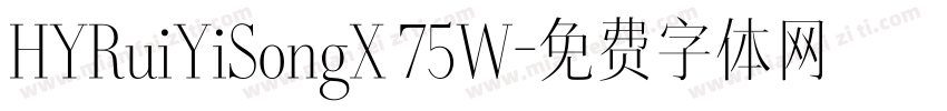 HYRuiYiSongX 75W字体转换
